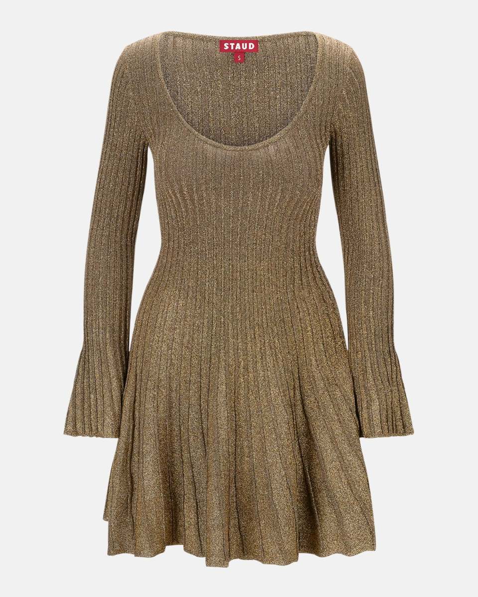 Raquel Ribbed Metallic Mini Dress